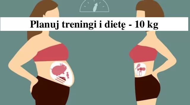 brzuch i treningi, dieta - 10 kg